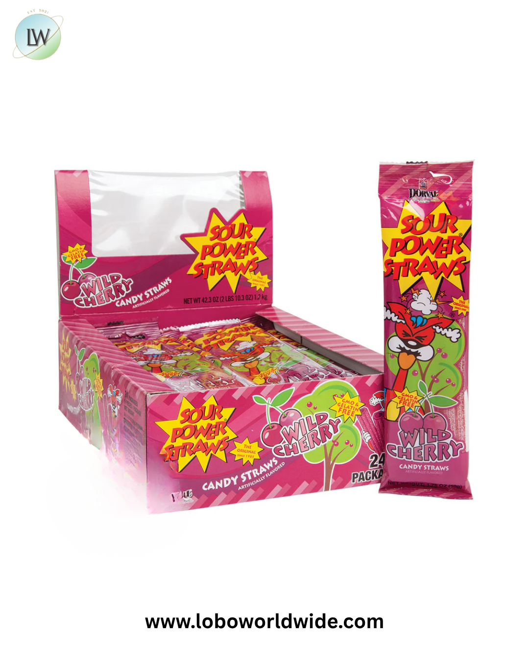 Sour Power Straws - 24ct