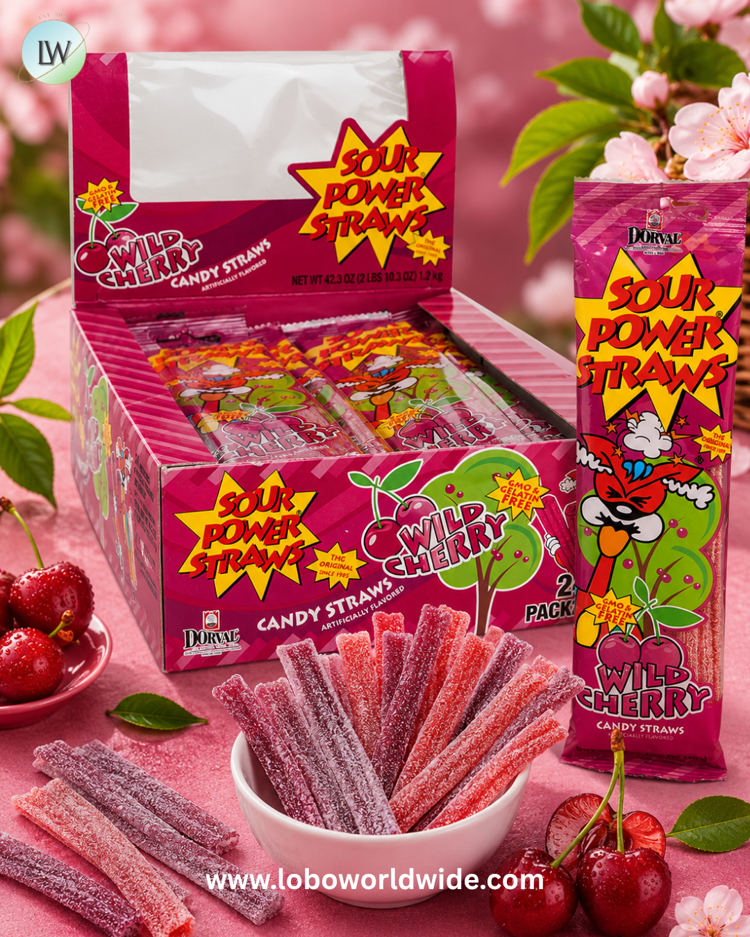 Sour Power Straws - 24ct
