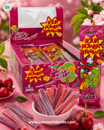 Sour Power Straws - 24ct
