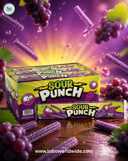 Sour Punch Straws - 24ct