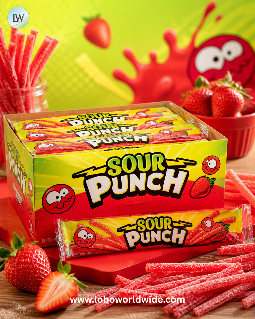 Sour Punch Straws - 24ct