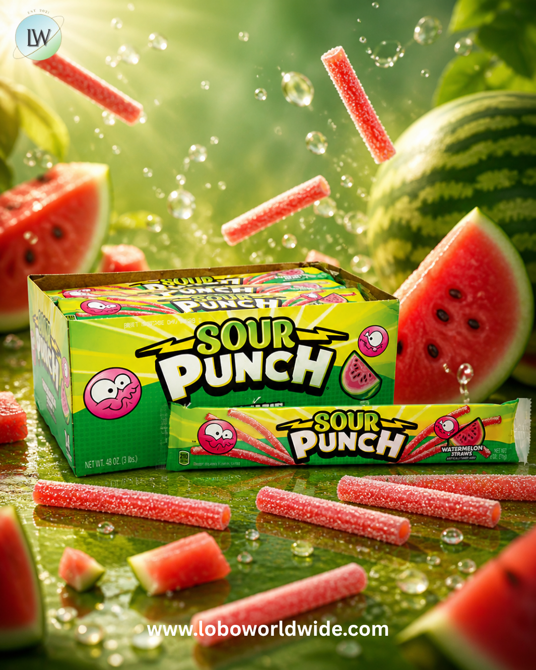 Sour Punch Straws - 24ct