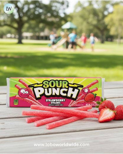 Sour Punch Strawberry Straws, 4.5oz Tray