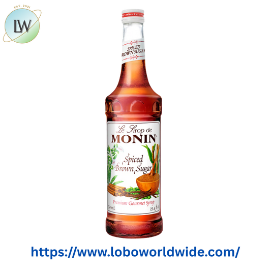Monin Premium Spiced Brown Sugar Flavoring Syrup 750 mL