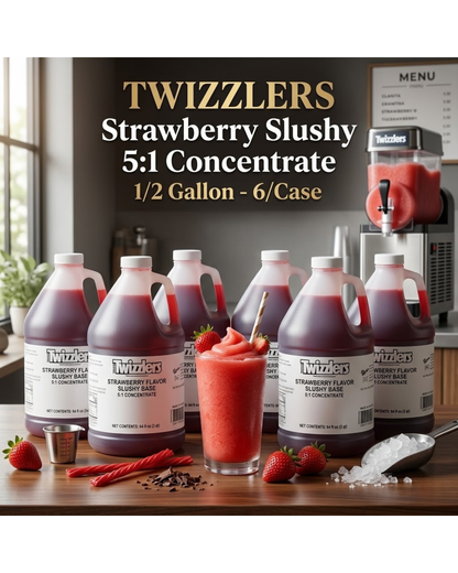 TWIZZLERS Strawberry Slushy 5:1 Concentrate 1/2 Gallon