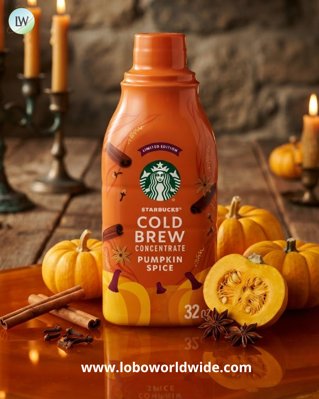 Starbucks Cold Brew Coffee Concentrate, Pumpkin Spice, 32 fl. oz.