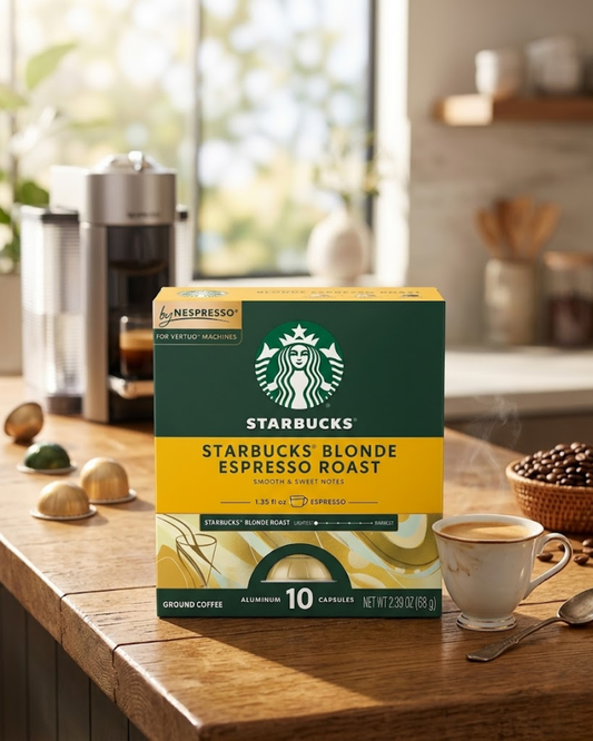 Starbucks, Nespresso®, Blonde Espresso Roast, Ground, 10 Aluminum Capsules, 2.39 oz (68 g)