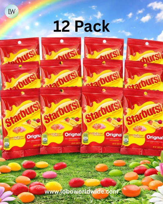 Starburst Original Fruit Chews Candy, 7.2 ounce (12 Bags)