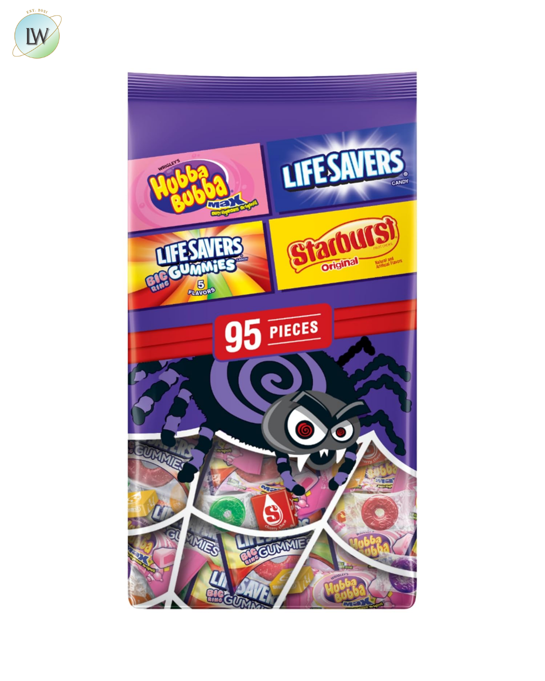 Starburst, Life Savers, Hubba Bubba, Life Savers Halloween Gummies Mix, 16.61 oz. (95 Pcs.)