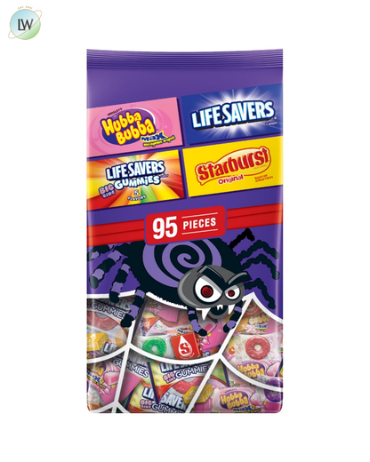 Starburst, Life Savers, Hubba Bubba, Life Savers Halloween Gummies Mix, 16.61 oz. (95 Pcs.)