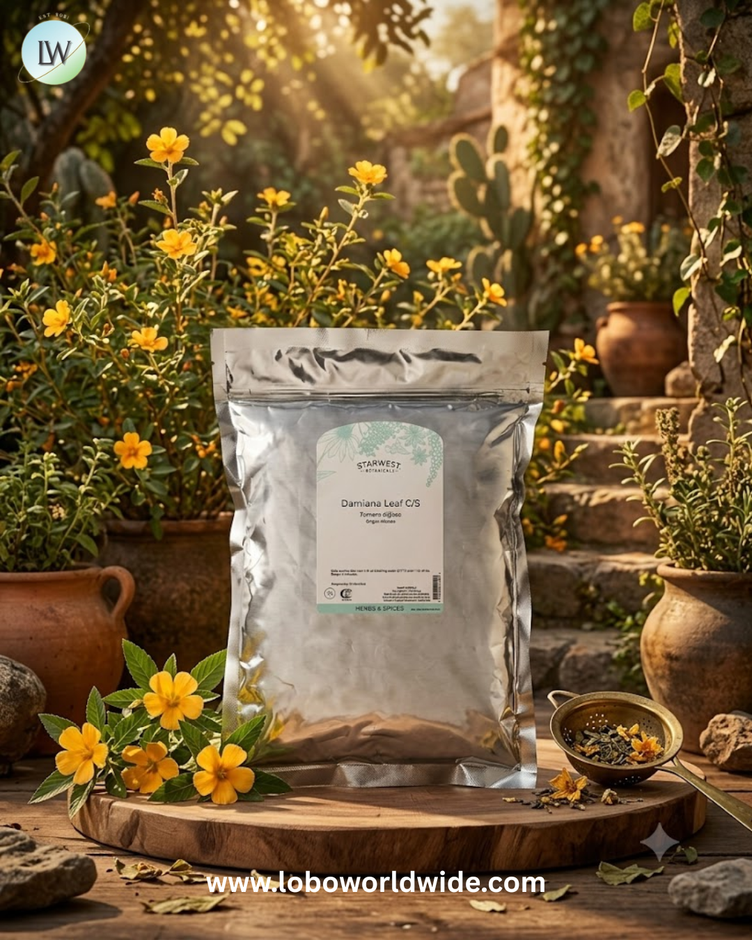 Starwest Botanicals, Damiana Leaf, Cut & Sifted, 1 lb (453.6 g)