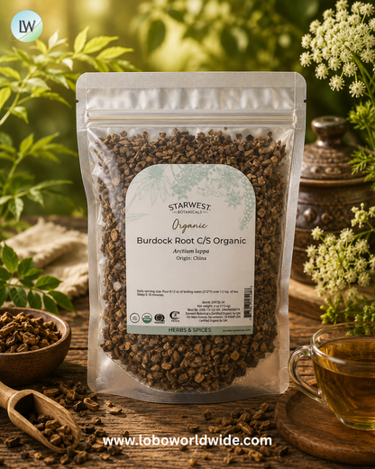 Starwest Botanicals, Organic Burdock Root C/S, 4 oz (113.4 g)