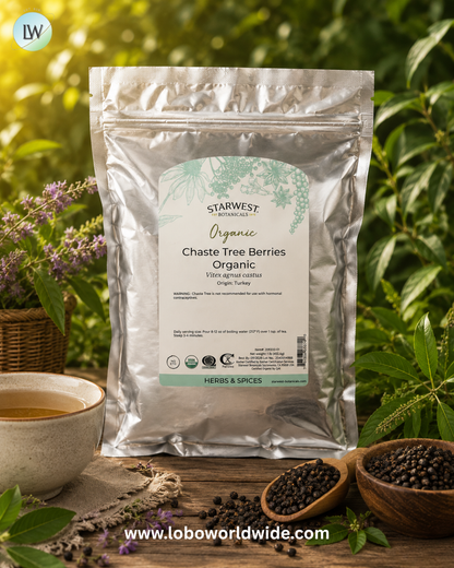 Starwest Botanicals, Organic Chaste Tree Berries, 1 lb (453.6 g)