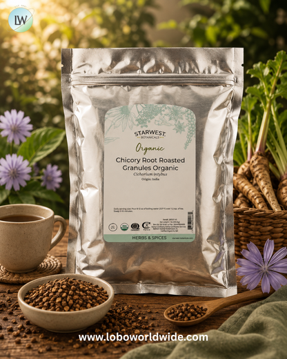 Starwest Botanicals, Organic Chicory Root, Roasted, Granules, 1 lb (453.6 g)
