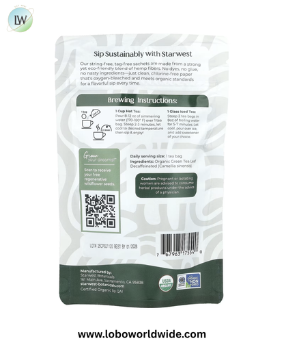 Starwest Botanicals, 20 Tea Bags, 1.4 oz (40 g)