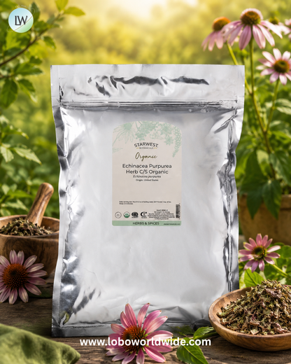 Starwest Botanicals, Organic Echinacea Purpurea Herb C/S, 1 lb (453.6 g)