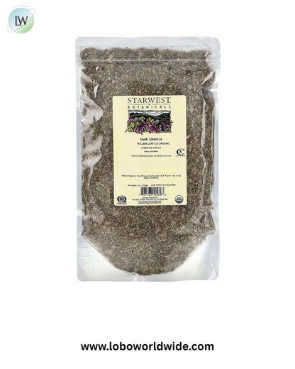Starwest Botanicals, Organic Mullein Leaf, Cut & Sifted