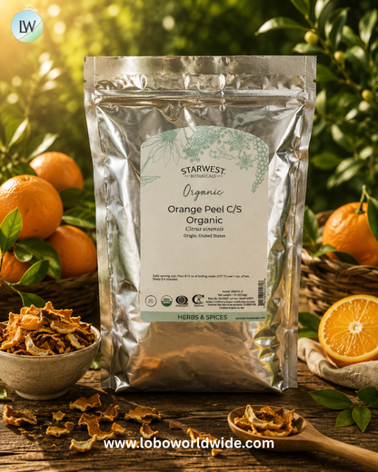 Starwest Botanicals, Organic Orange Peel C/S, 1 lb (453.6 g)
