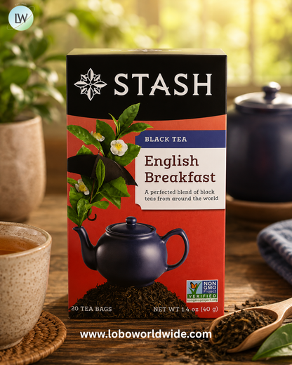 Stash Tea, Black Tea, English Breakfast, 20 Tea Bags, 1.4 oz (40 g)