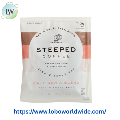 Steeped Coffee California Blend Coffee Single Serve Bag - 100/Case