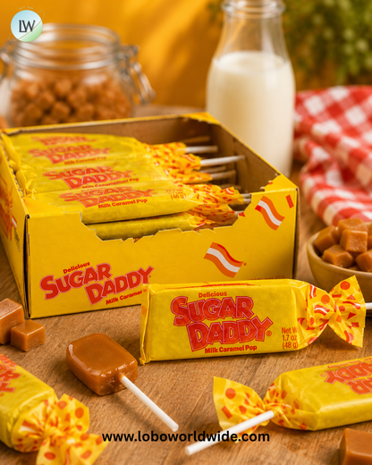 Sugar Daddy Caramel Pops - Large - 24ct