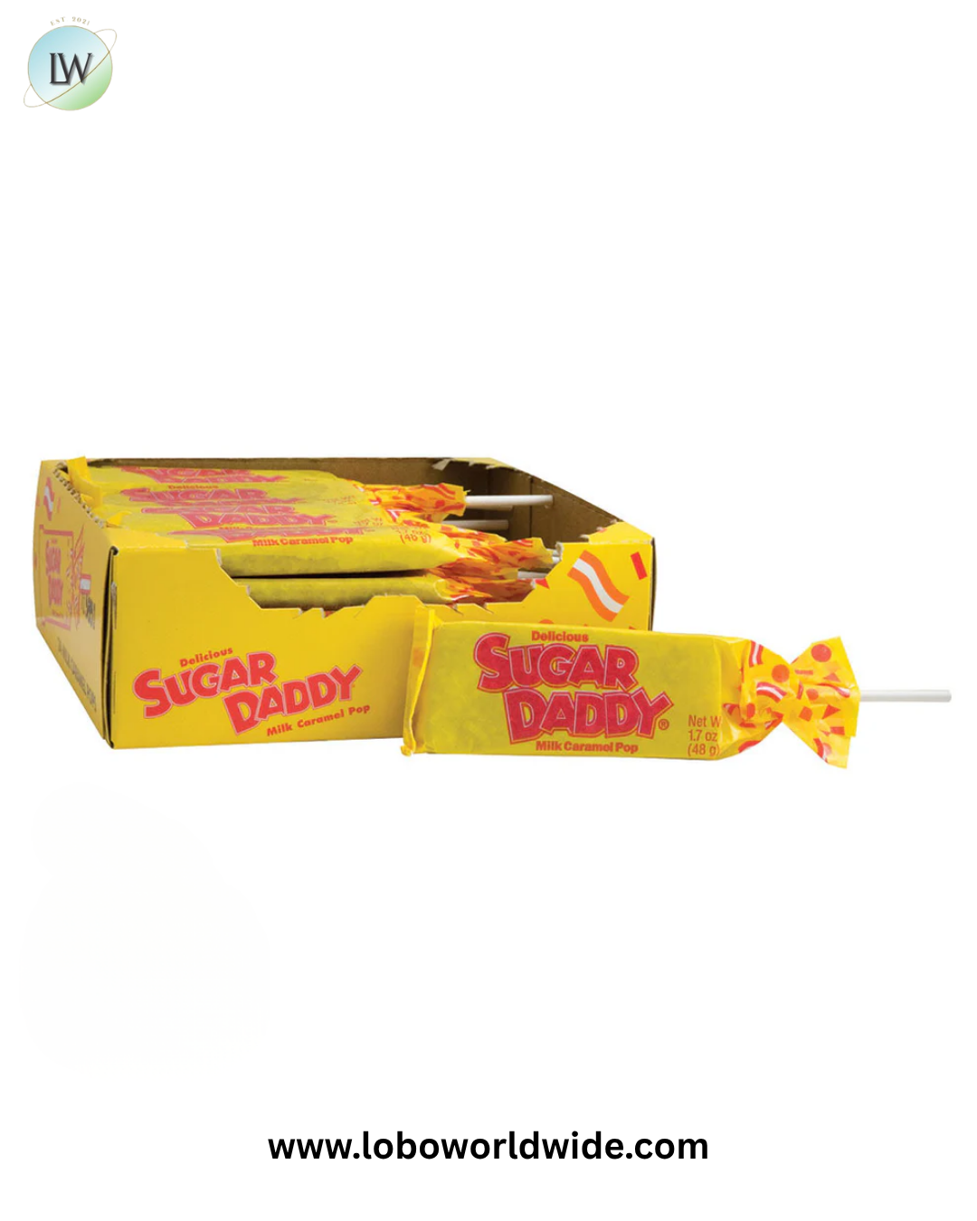 Sugar Daddy Caramel Pops - Large - 24ct