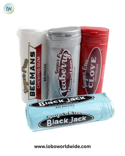 Sugar Free Beemans, Clove, and Black Jack Chewing Gum 12 Pack