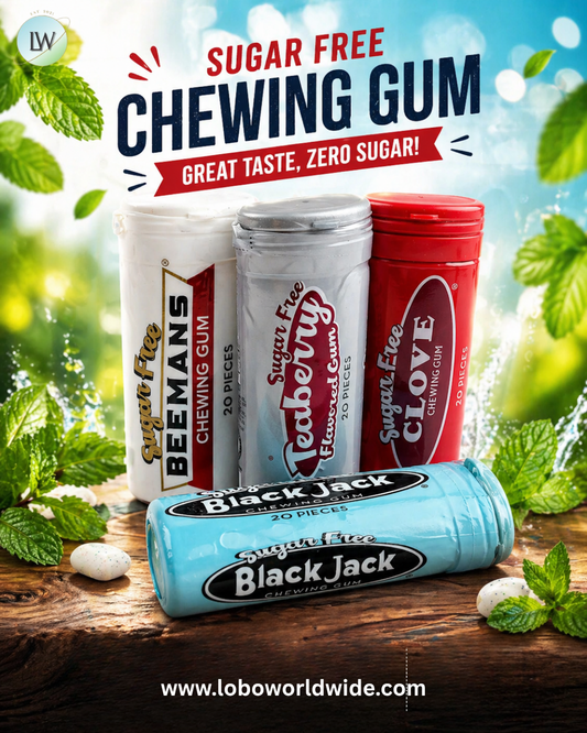 Sugar Free Beemans, Clove, and Black Jack Chewing Gum 12 Pack