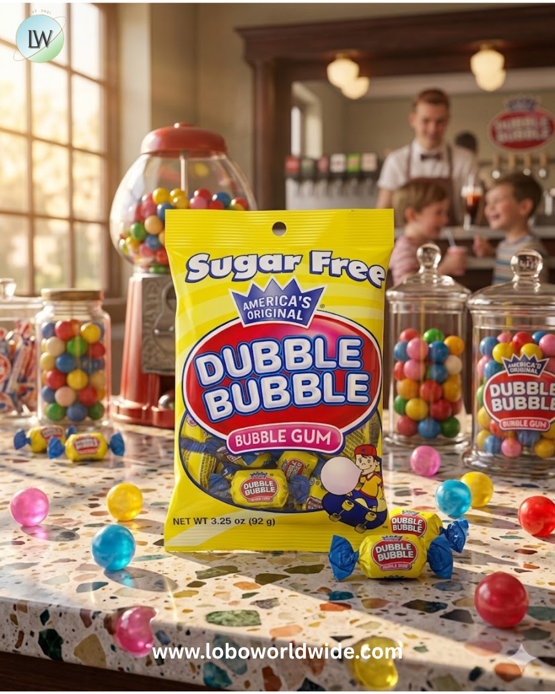 Sugar Free Dubble Bubble 12 Pack