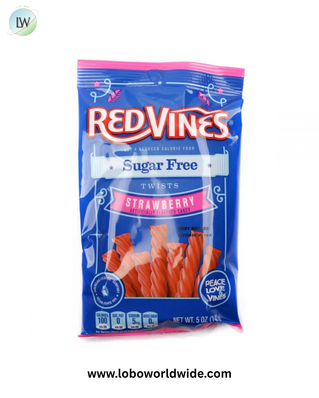 Sugar Free Red Vines Red Licorice Twists 6 pack