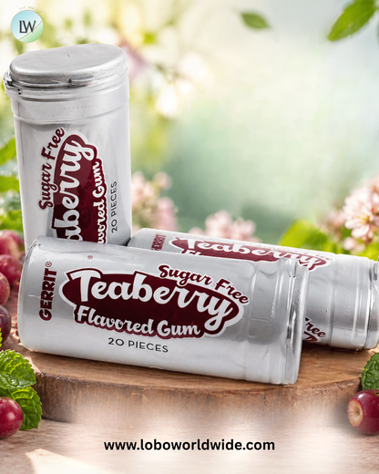 Sugar Free Teaberry Chewing Gum 12 Pack