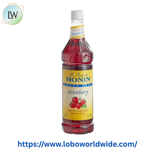Monin Sugar Free Strawberry Flavoring Fruit Syrup 1 Liter