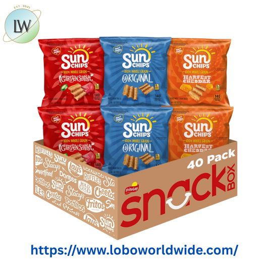 SunChips 100% Whole Grain Snacks, 4 Flavor Variety Pack, 1 oz, 18 Count