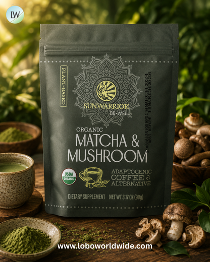 Sunwarrior, Organic Matcha & Mushroom, 3.17 oz (90 g)