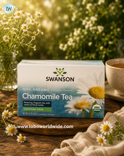 Swanson Vitamins, 100% Organic, Caffeine-Free, 20 Tea Bags, 0.7 oz (20 g)