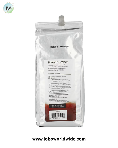 Swanson Vitamins, Organic French Roast Coffee, Whole Bean, Dark Roast