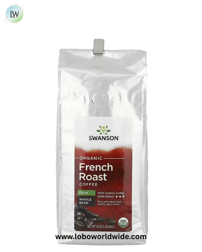 Swanson Vitamins, Organic French Roast Coffee, Whole Bean, Dark Roast