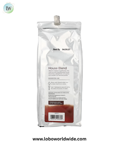 Swanson Vitamins, Organic House Blend Coffee, Ground, Medium Roast, Decaf, 1 lb (454 g)