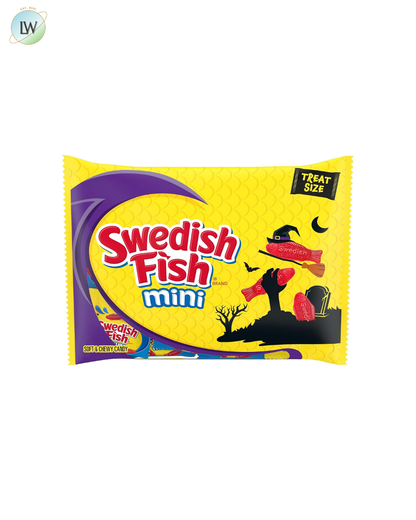 Swedish Fish Mini Gummy Halloween Candy, 0.44 oz, 22 ct.