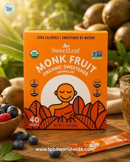 SweetLeaf Stevia, Monk Fruit Organic Sweetener Granular