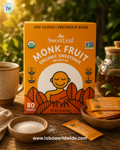 SweetLeaf Stevia, Monk Fruit Organic Sweetener Granular