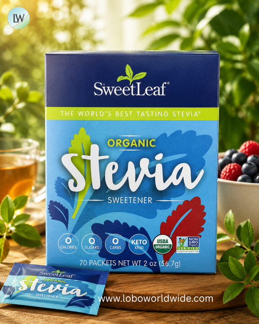 SweetLeaf Stevia, Organic Stevia Sweetener, 70 Packets, 0.028 oz (0.8 g) Each