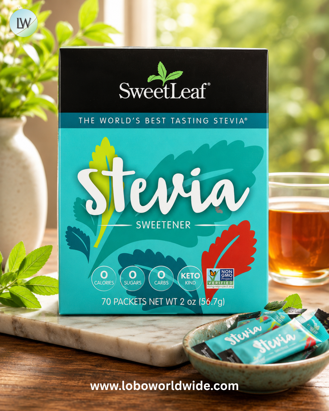 SweetLeaf Stevia, Stevia Sweetener, 70 Packets, 0.028 oz (0.8 g) Each