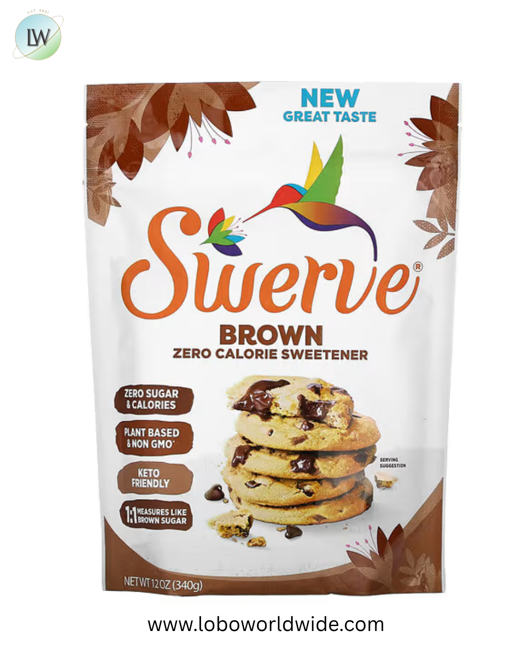 Swerve, Brown Zero Calorie Sweetener, 12 oz (340 g)