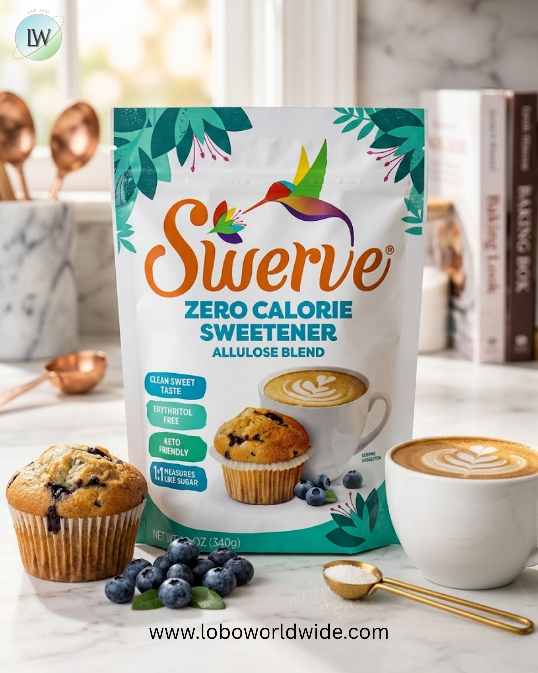 Swerve, Zero Calorie Sweetener, Allulose Blend, 12 oz (340 g)