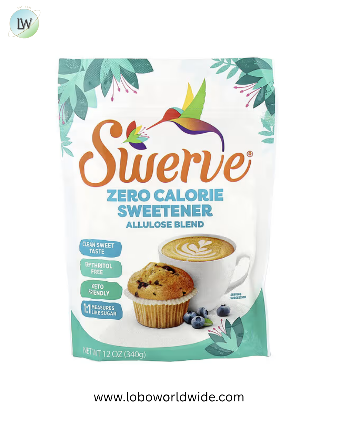 Swerve, Zero Calorie Sweetener, Allulose Blend, 12 oz (340 g)