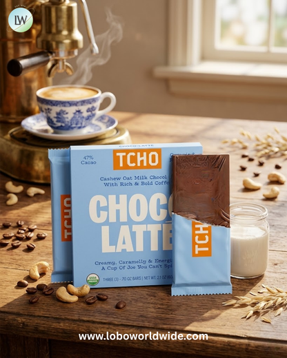 TCHO, Choco Latte, Milk Chocolate with Coffee, 47% Cacao, 3 Bars, 0.70 oz Each