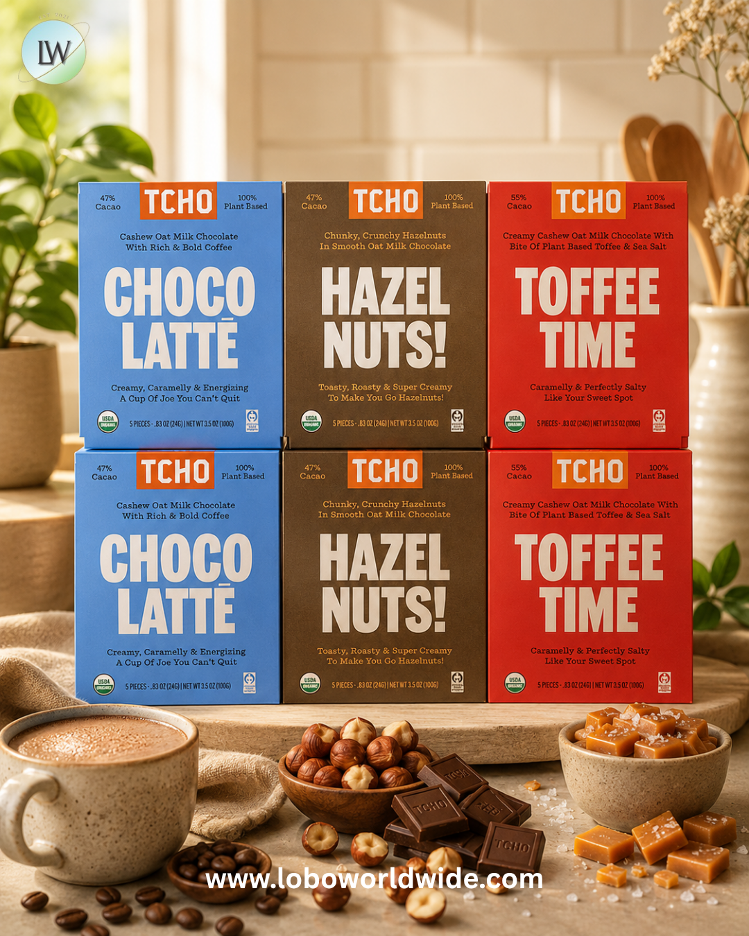 TCHO, Cacao, 3 Bars