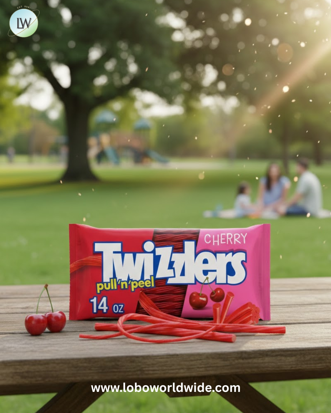 TWIZZLERS PULL 'N' PEEL Cherry Flavored Licorice Style, Chewy Candy Bag, 14 oz