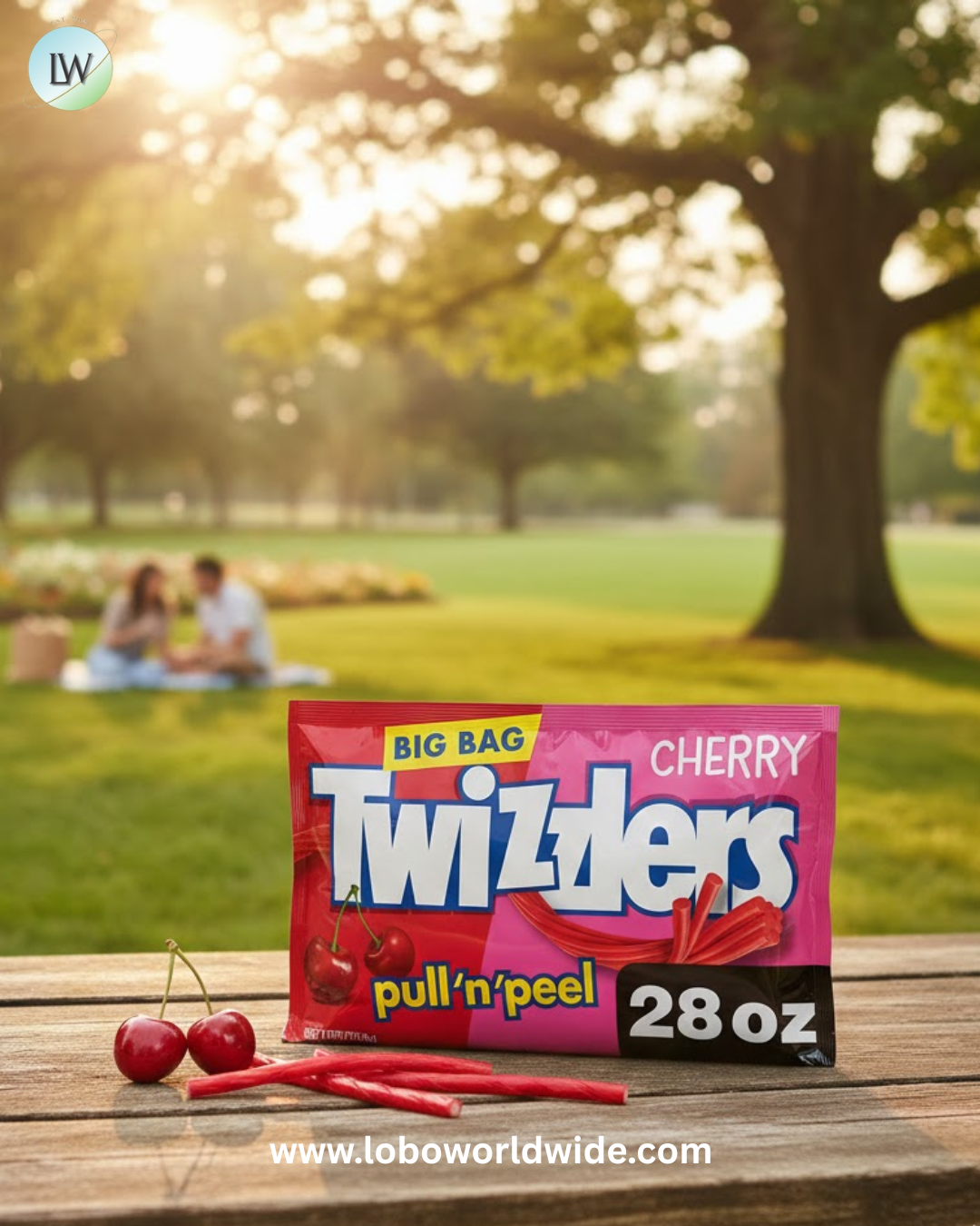 TWIZZLERS PULL 'N' PEEL Cherry Flavored Licorice Style, Chewy Candy Big Bag, 28 oz